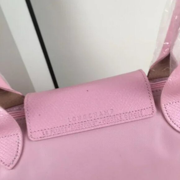 NWT Longchamp Le Pliage Original Large Shoulder Nylon Bag Tote IN Pink - Picture 5 of 8